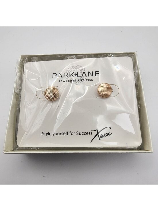 Park Lane Jewelry - Park Lane Dottie Stud Earrings In Original Box Gold-Tone Textured Design